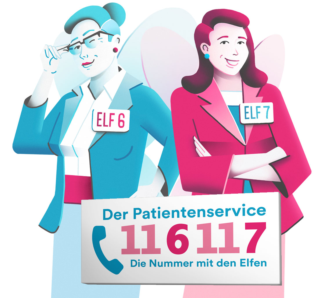 Der Arzt hat zu? Wir sind da! Der ärztliche Bereitschaftsdienst: 116 117 - Die Nummer mit den Elfen